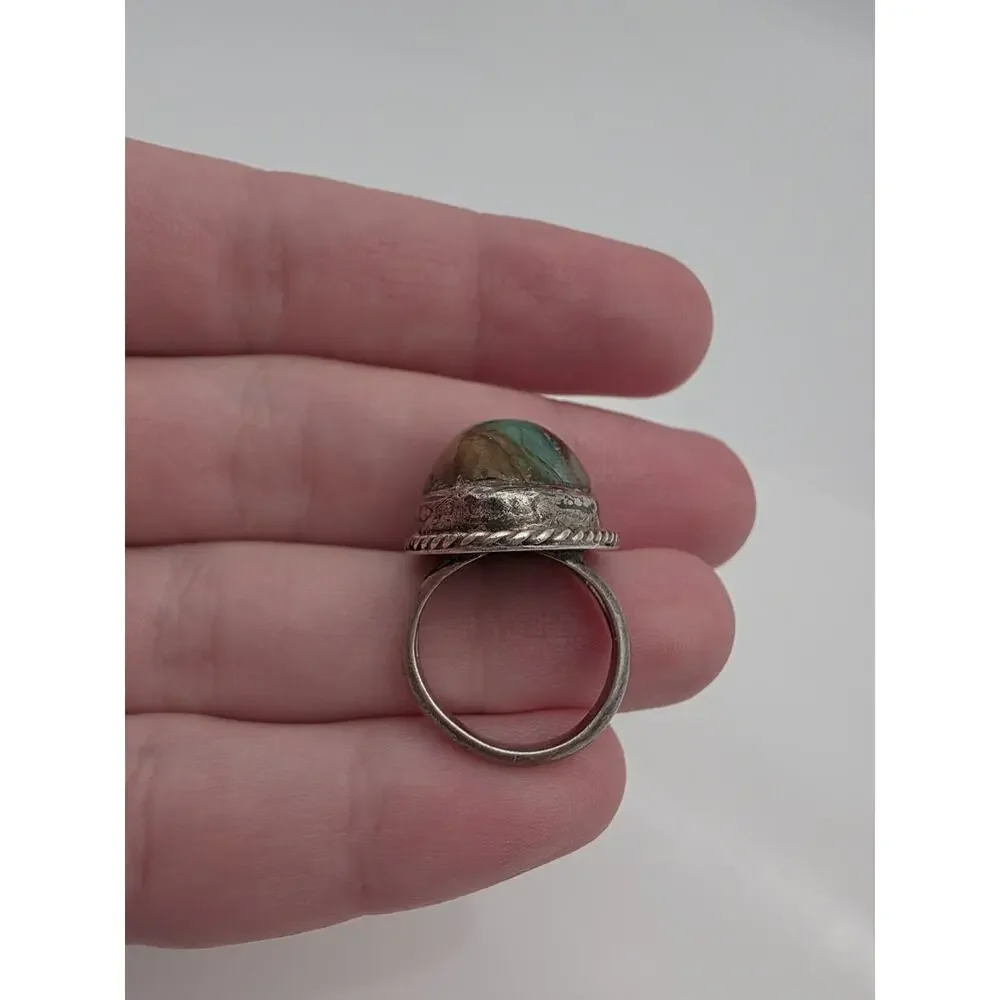 Sterling Silver 925 Native American Turquoise Ring Size 6 - Picture 5 of 9